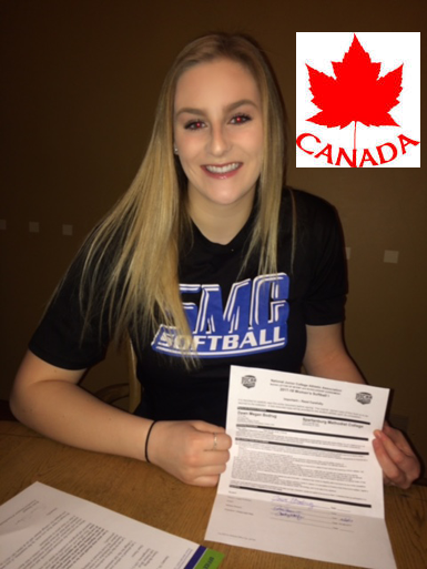 Canada Pitcher Signs With SMC Softball