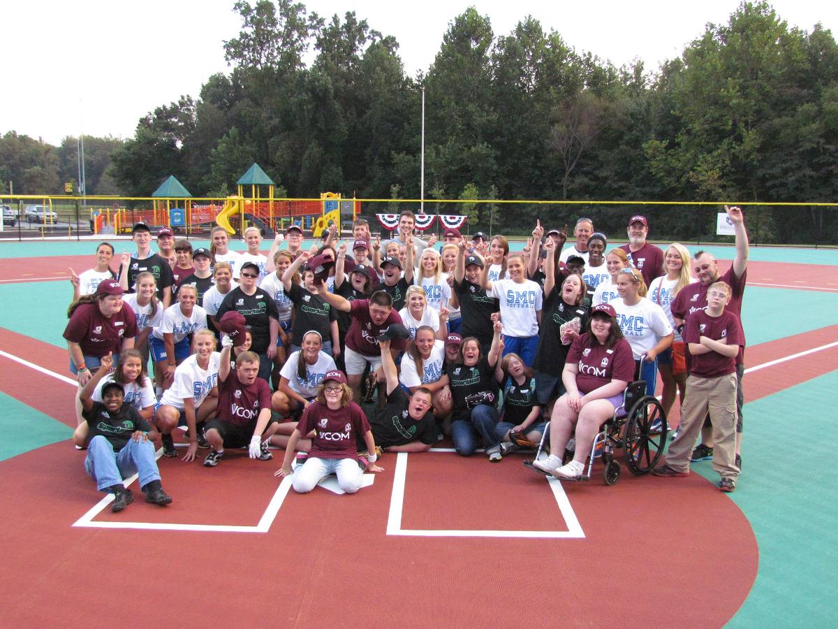 Softball spends time being "buddies'
