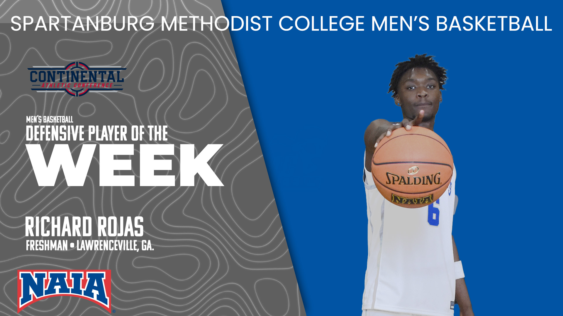 Richard Rojas Named CAC Men's Basketball Defensive Player of the Week