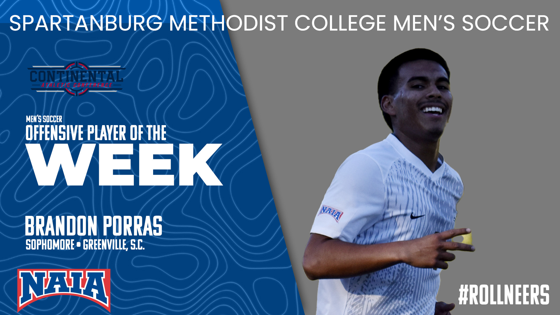 Brandon Porras Receives CAC Weekly Honors