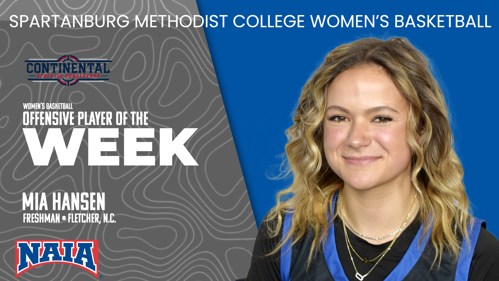 Mia Hansen Named CAC Women's Basketball Offensive Player of the Week