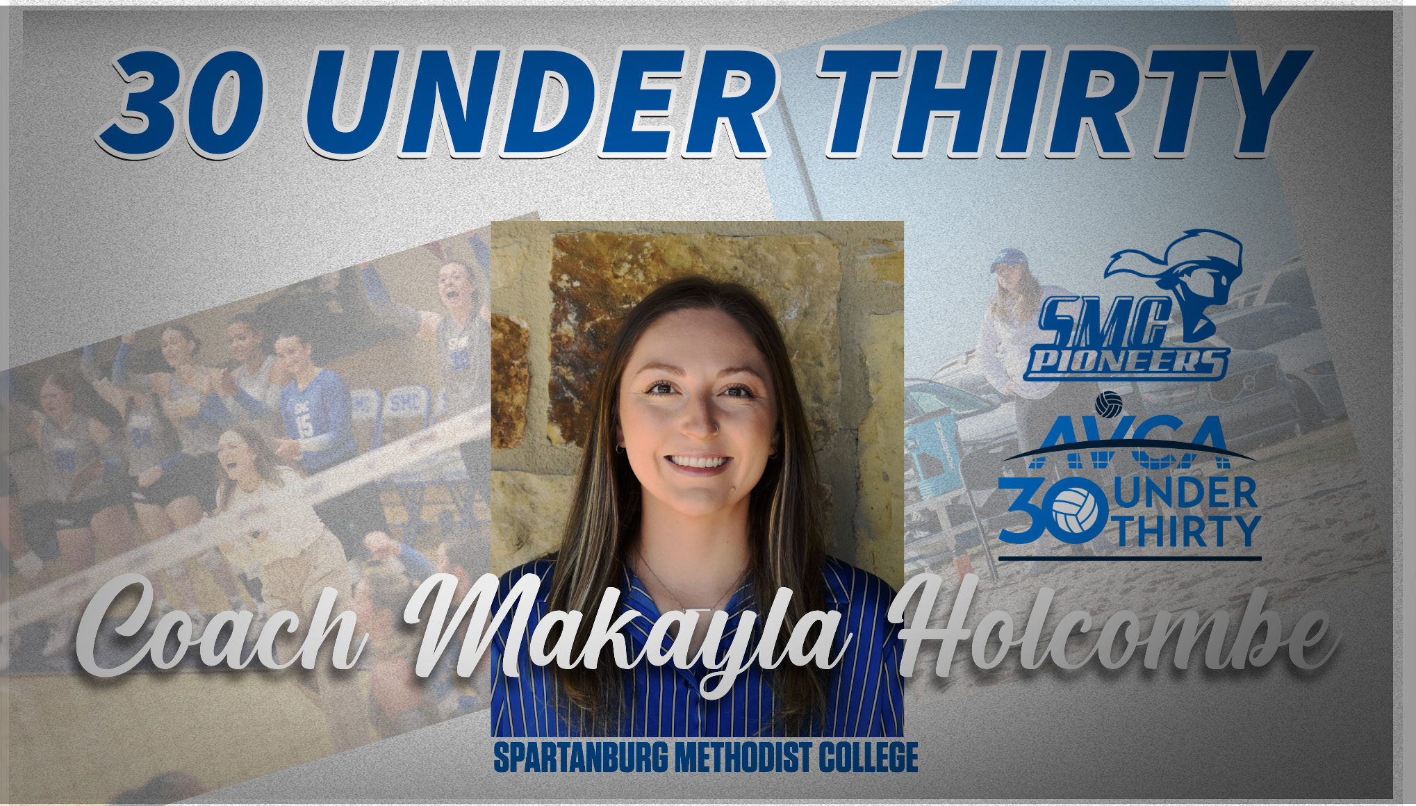 SMC Volleyball Coach Makayla Holcombe Receives AVCA 30 Under Thirty Award